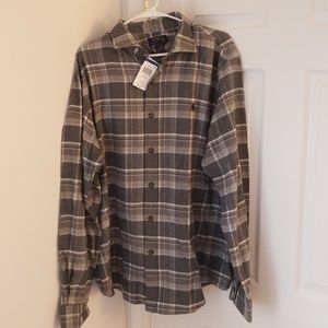 Grey Plaid Shirt Polo by Ralph Lauren